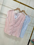Women Casual V-neck Button Down Half Sleeves Tops